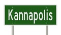 Highway sign for Kannapolis North Carolina