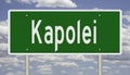 Highway sign for Kapolei Royalty Free Stock Photo