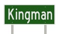 Highway sign for Kingman Arizona