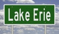 Highway sign for Lake Erie