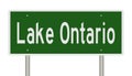 Highway sign for Lake Ontario