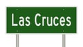 Highway sign for Las Cruces New Mexico