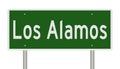 Highway sign for Los Alamos New Mexico