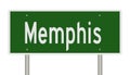 Highway sign for Memphis Tennessee