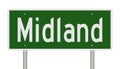 Highway sign for Midland Michigan