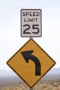 Speed Limit 25 MPH Royalty Free Stock Photo