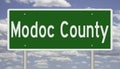 Highway sign for Modoc County California Royalty Free Stock Photo