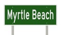 Highway sign for Myrtle Beach South Carolina