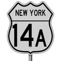 Highway sign for New York Route 14A Royalty Free Stock Photo