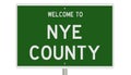 Highway sign for Nye County
