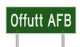 Highway sign for Offutt AFB Nebraska