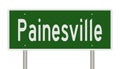 Highway sign for Painesville Ohio Royalty Free Stock Photo