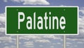 Highway sign for Palatine Illinois