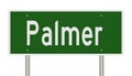 Highway sign for Palmer Alaska