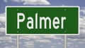 Highway sign for Palmer Alaska