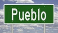 Highway sign for Pueblo Colorado