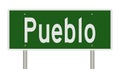 Highway sign for Pueblo Colorado