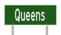 Highway sign for Queens New York