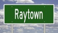 Highway sign for Raytown Missouri Royalty Free Stock Photo