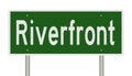 Highway sign for Riverfront