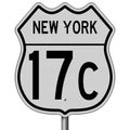 Highway sign for Route 17C in New York Royalty Free Stock Photo