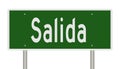 Highway sign for Salida Colorado Royalty Free Stock Photo