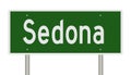 Highway sign for Sedona Arizona