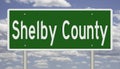 Highway sign for Shelby County Tennessee