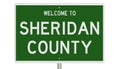 Highway sign for Sheridan County