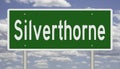Highway sign for Silverthorne Colorado Royalty Free Stock Photo