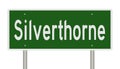 Highway sign for Silverthorne Colorado Royalty Free Stock Photo