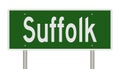 Highway sign for Suffolk