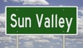 Highway sign for Sun Valley