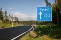 Highway sign to Kassel