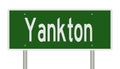 Highway sign for Yankton South Dakota