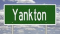 Highway sign for Yankton South Dakota