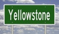 Highway sign for Yellowstone Royalty Free Stock Photo