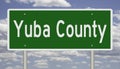 Highway sign for Yuba County California