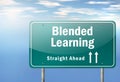 Highway Signpost Blended Learning Royalty Free Stock Photo