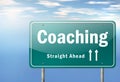 Highway Signpost Coaching Royalty Free Stock Photo
