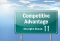 Highway Signpost Competitive Advantage Royalty Free Stock Photo