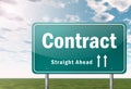 Highway Signpost Contract Royalty Free Stock Photo