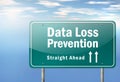 Highway Signpost Data Loss Prevention Royalty Free Stock Photo