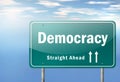 Highway Signpost Democracy