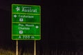 Highway Signpost, Patagonia, Chile