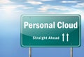 Highway Signpost Personal Cloud Royalty Free Stock Photo