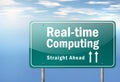 Highway Signpost Real-time Computing Royalty Free Stock Photo