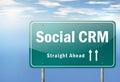 Highway Signpost Social CRM Royalty Free Stock Photo