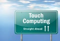 Highway Signpost Touch Computing Royalty Free Stock Photo