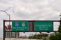 Highway signs on Interstate 676